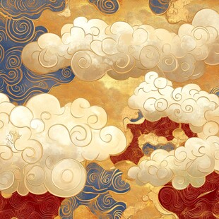 中式古典云纹祥瑞图案