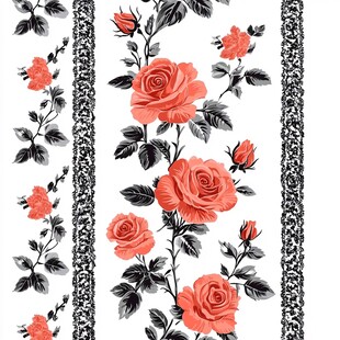 玫瑰花卉图案精美装饰画