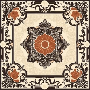 中式复古花纹图案设计