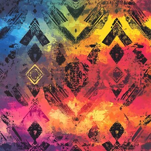 炫彩几何抽象艺术图案