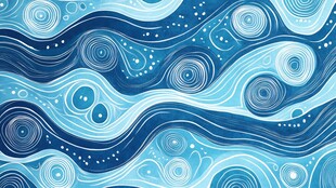 海洋风格波浪图案背景