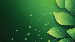 绿色科技风叶片背景图