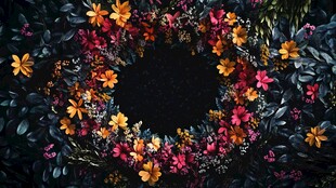 繁花环绕的自然之美