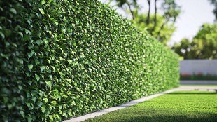 翠绿植物墙 清新庭院景致