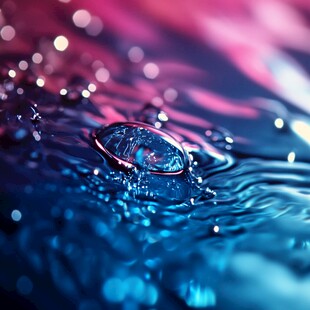 梦幻水滴光影艺术瞬间