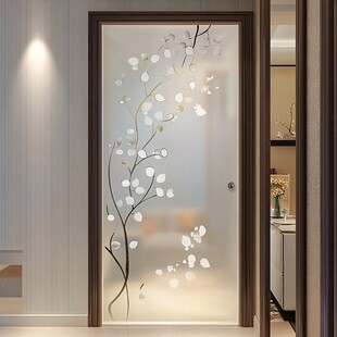 艺术花纹玻璃门 精致家居风