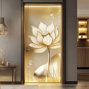 荷韵入户门 优雅新中式