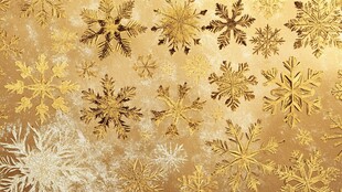 金色雪花背景图
