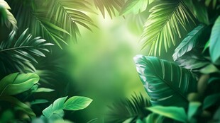梦幻热带绿植光影世界