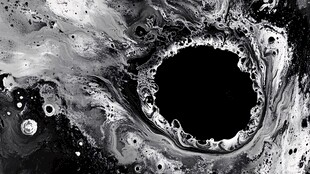 黑白水墨风神秘漩涡图案