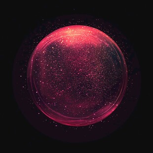 梦幻粉色星球粒子效果图