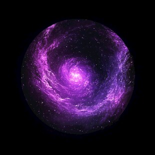 梦幻紫色旋涡状宇宙星球