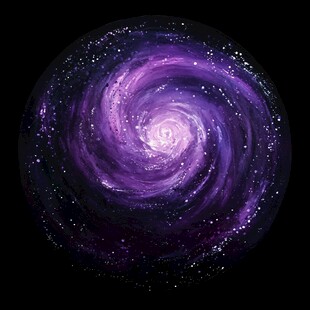 紫色梦幻旋涡星系