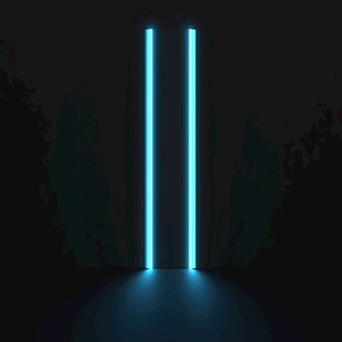 蓝色霓虹灯管的光影魅力