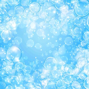 梦幻蓝色气泡背景图