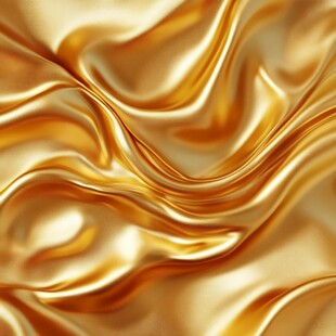 金色丝绸质感流动纹理图
