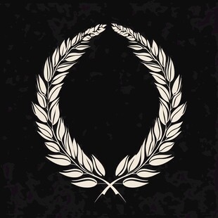 简约月桂叶环图案设计