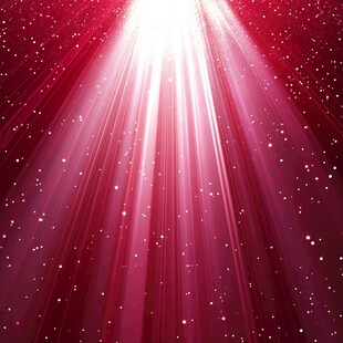 梦幻红色光束星空背景图