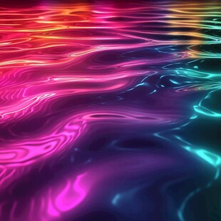 绚丽多彩的流动光影波纹