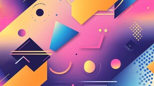 多彩几何抽象背景图案