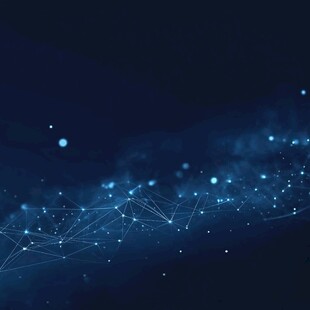 梦幻蓝色科技感线条背景图