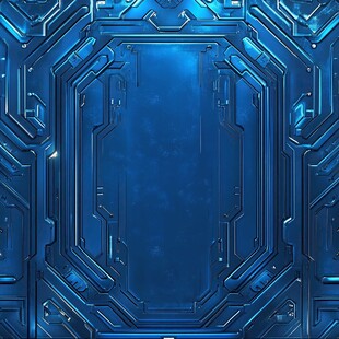 蓝色科技风金属质感背景图