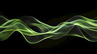 绿色动感光波抽象背景图