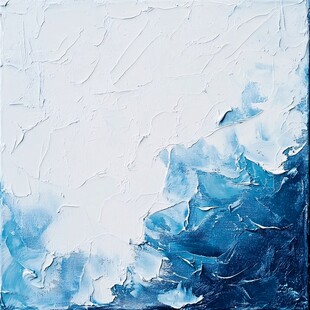 蓝白抽象肌理油画纹理
