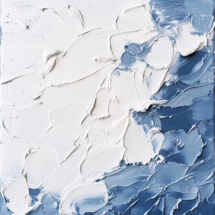 蓝白油画笔触纹理背景