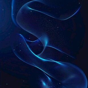梦幻蓝色流动线条科技背景