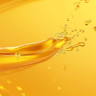 金黄油滴飞溅动感瞬间