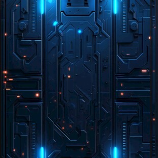 未来科技风的金属机械面板