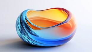 多彩琉璃艺术碗