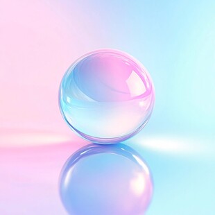 梦幻渐变透明水晶球
