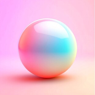 梦幻渐变色立体圆球