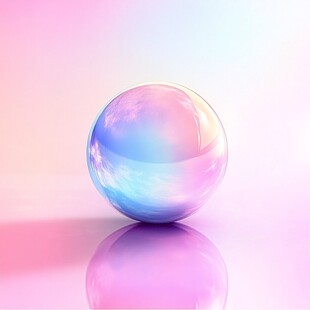 梦幻渐变透明球体