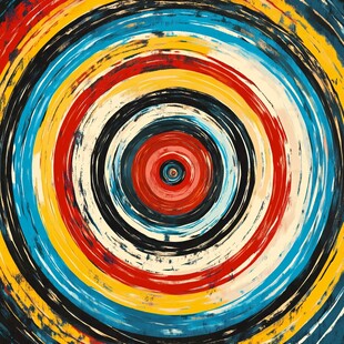 多彩螺旋抽象艺术图案
