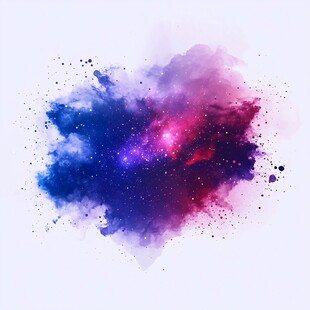 梦幻水彩星云抽象背景图