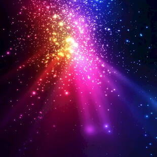 梦幻炫彩星芒背景图