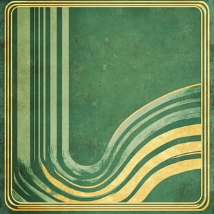 复古绿金几何纹理背景图