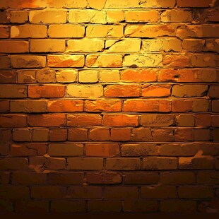 暖光下的复古砖墙纹理