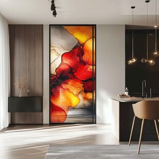 现代客厅的艺术抽象装饰画