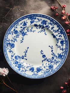 中式青花瓷盘 古韵雅致