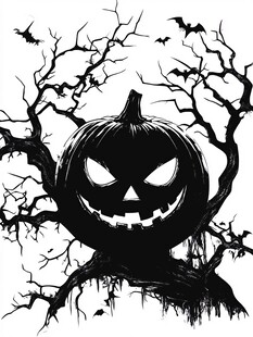 恐怖南瓜与飞舞蝙蝠