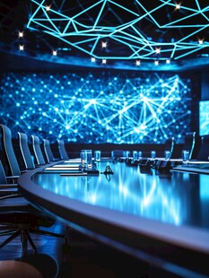 科技感会议室场景布置