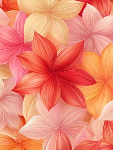 多彩花卉图案背景纹理