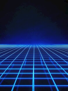 蓝色网格科技感背景画面