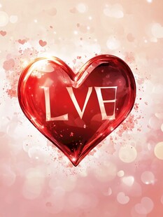 红色爱心 浪漫爱的象征