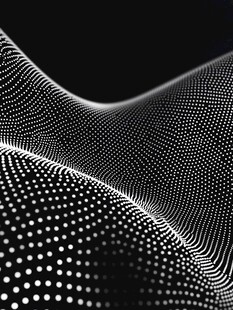 黑白粒子构成的动感曲线