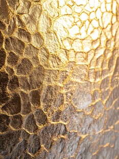 金色纹理质感墙面特写